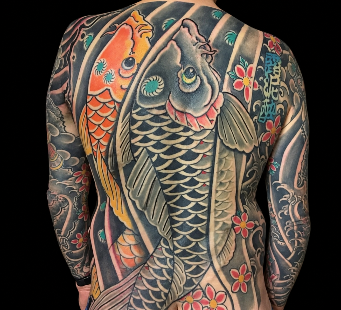 Japanese koi backpiece and sleeves
